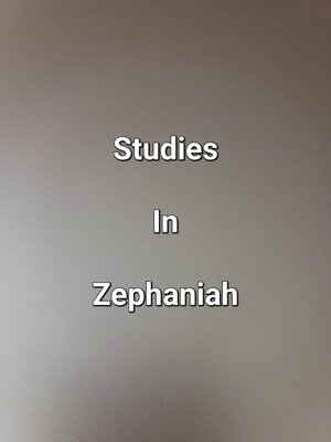 cover image of Studies In Zephaniah